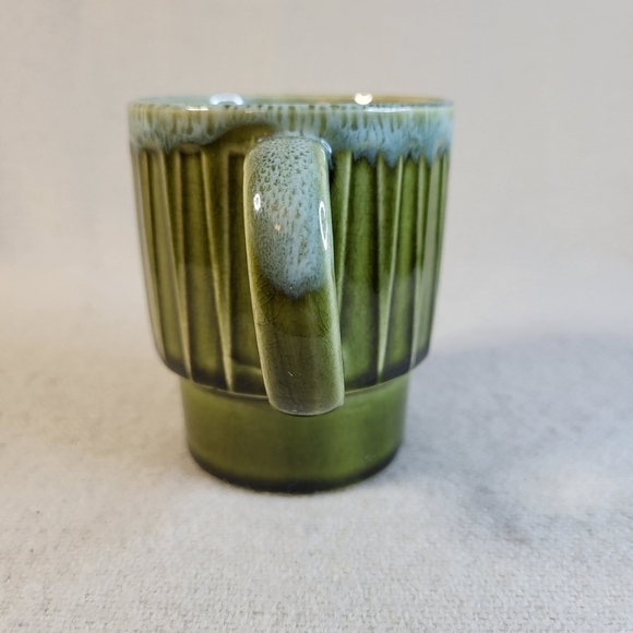 MID Century Modern Stamped Ceramic Mug Drip Glaze **Vintage** - Picture 4 of 15